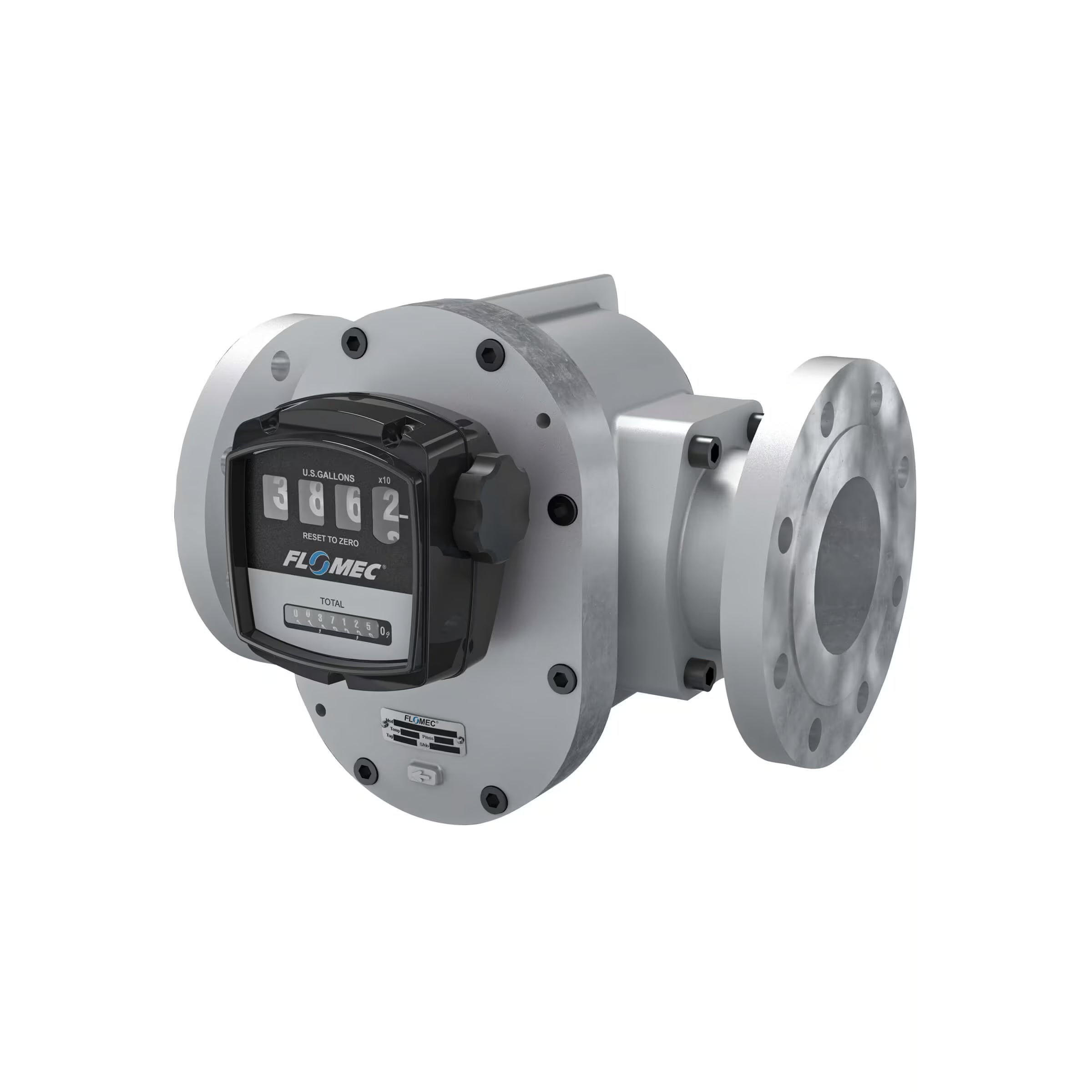 4" Oval Gear Aluminum #150 ANSI Flange Flow Meter with Mechanical Display