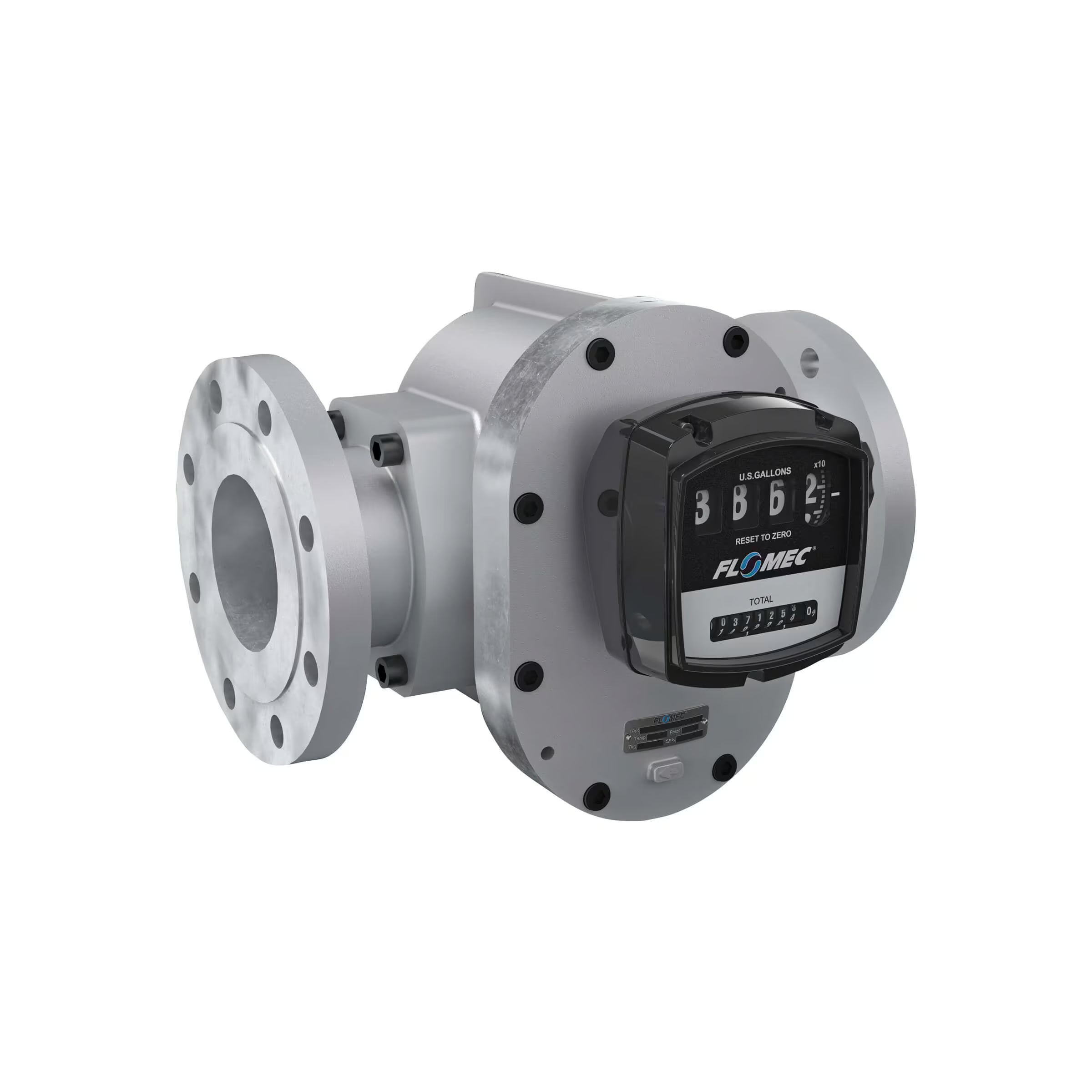 4" Oval Gear Aluminum #150 ANSI Flange Flow Meter with Mechanical Display