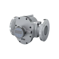 4" Oval Gear Aluminum #150 ANSI Flange Flow Meter, RT14 Transmitter with Built-In Digital Display