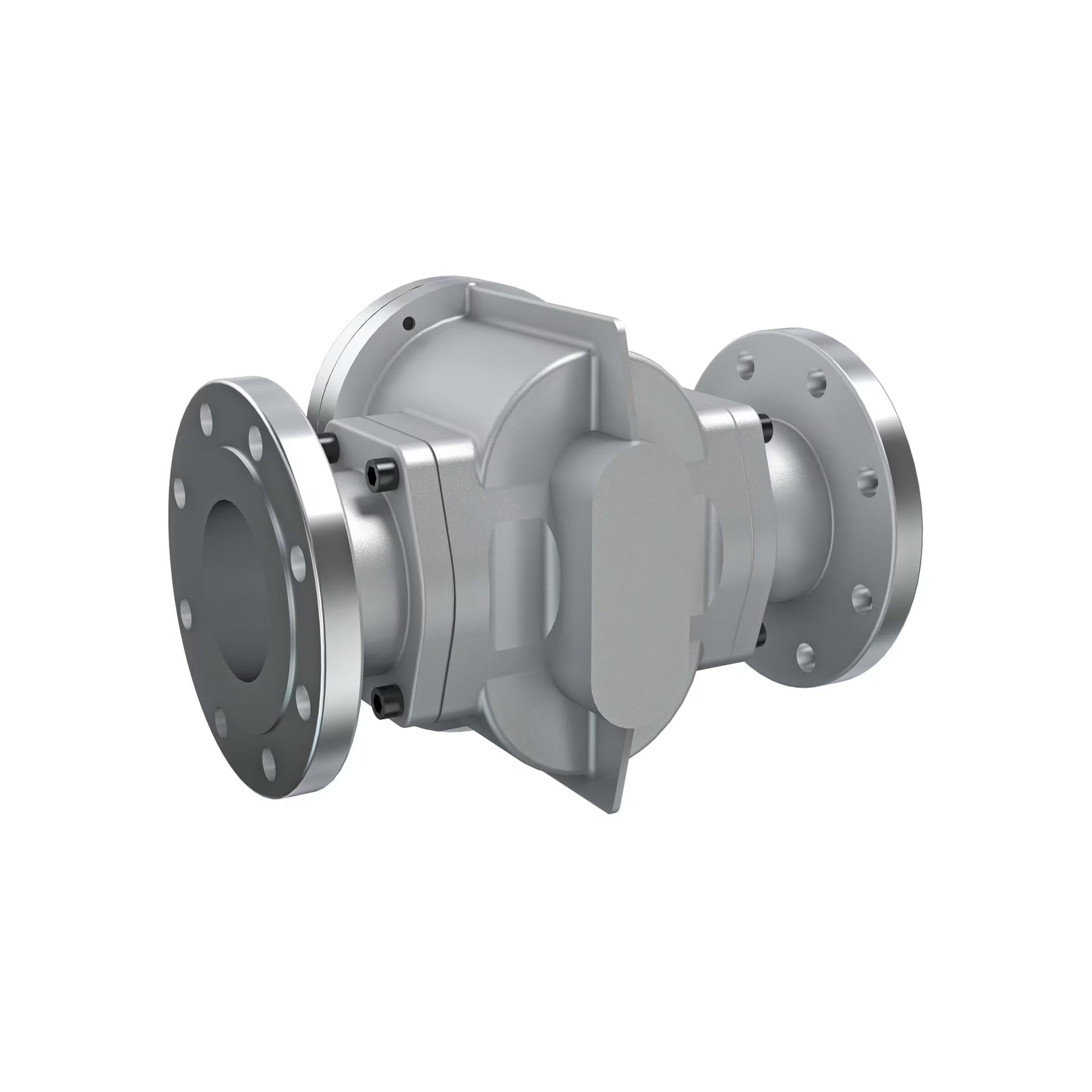 4" Oval Gear Aluminum #150 ANSI Flange Flow Meter, RT14 Transmitter with Built-In Digital Display