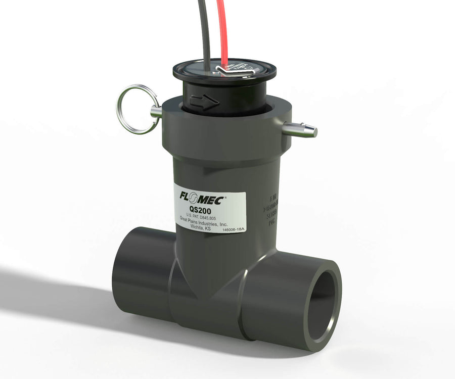 1" Ultrasonic Flow Sensor with PVC Tee, Socket