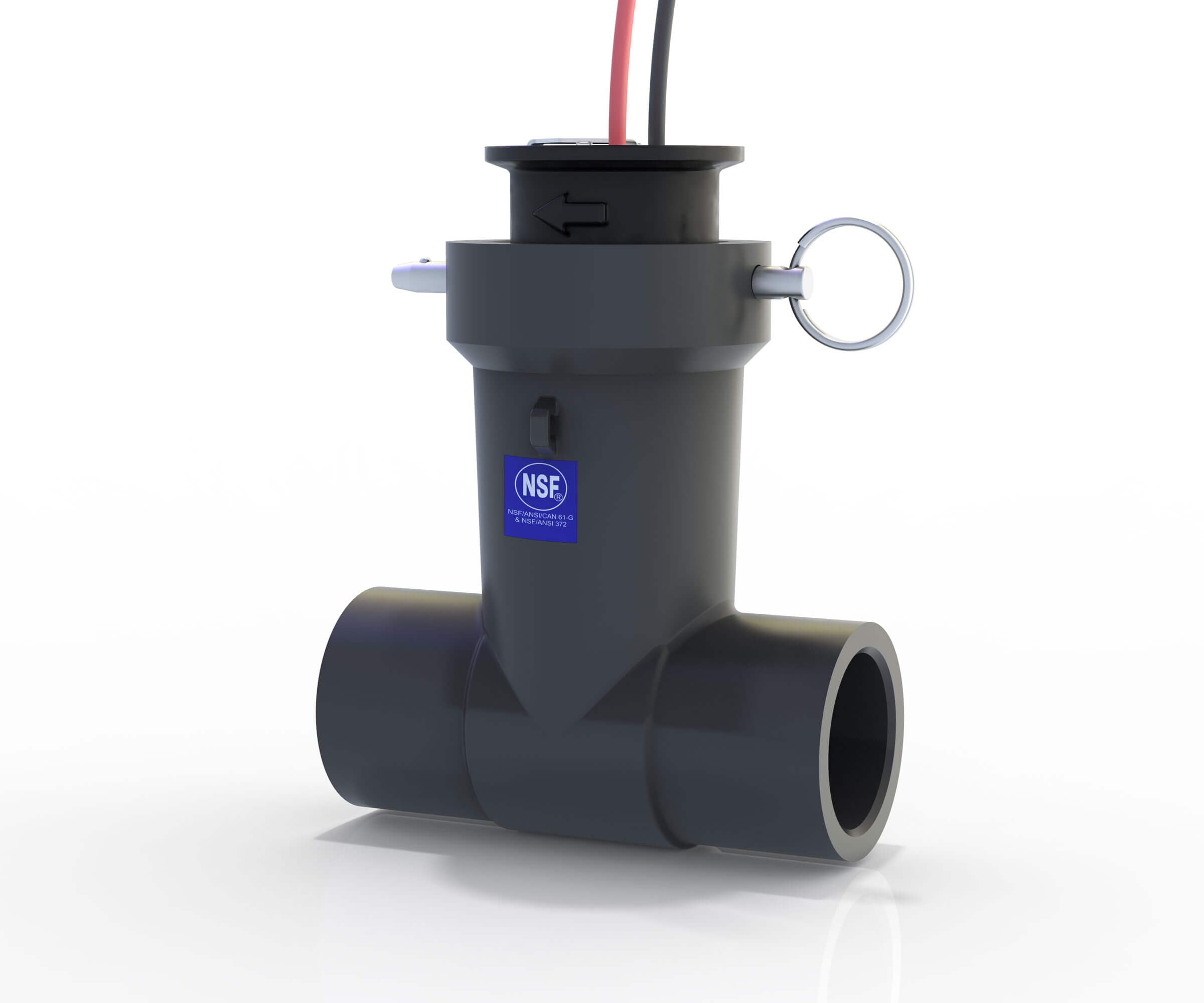 1" Ultrasonic Flow Sensor with PVC Tee, Socket