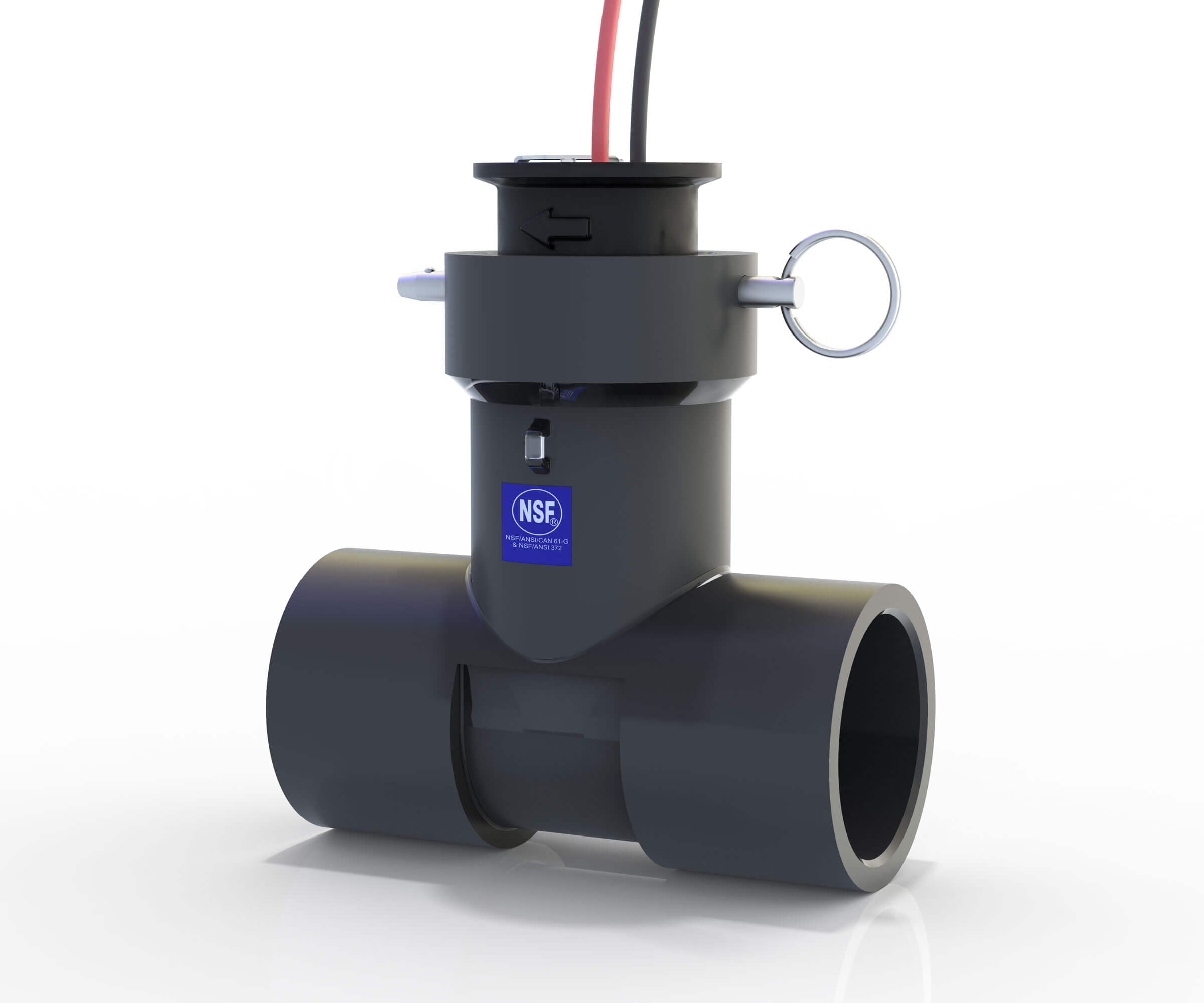 1-1/2" Ultrasonic Flow Sensor with PVC Tee, Socket