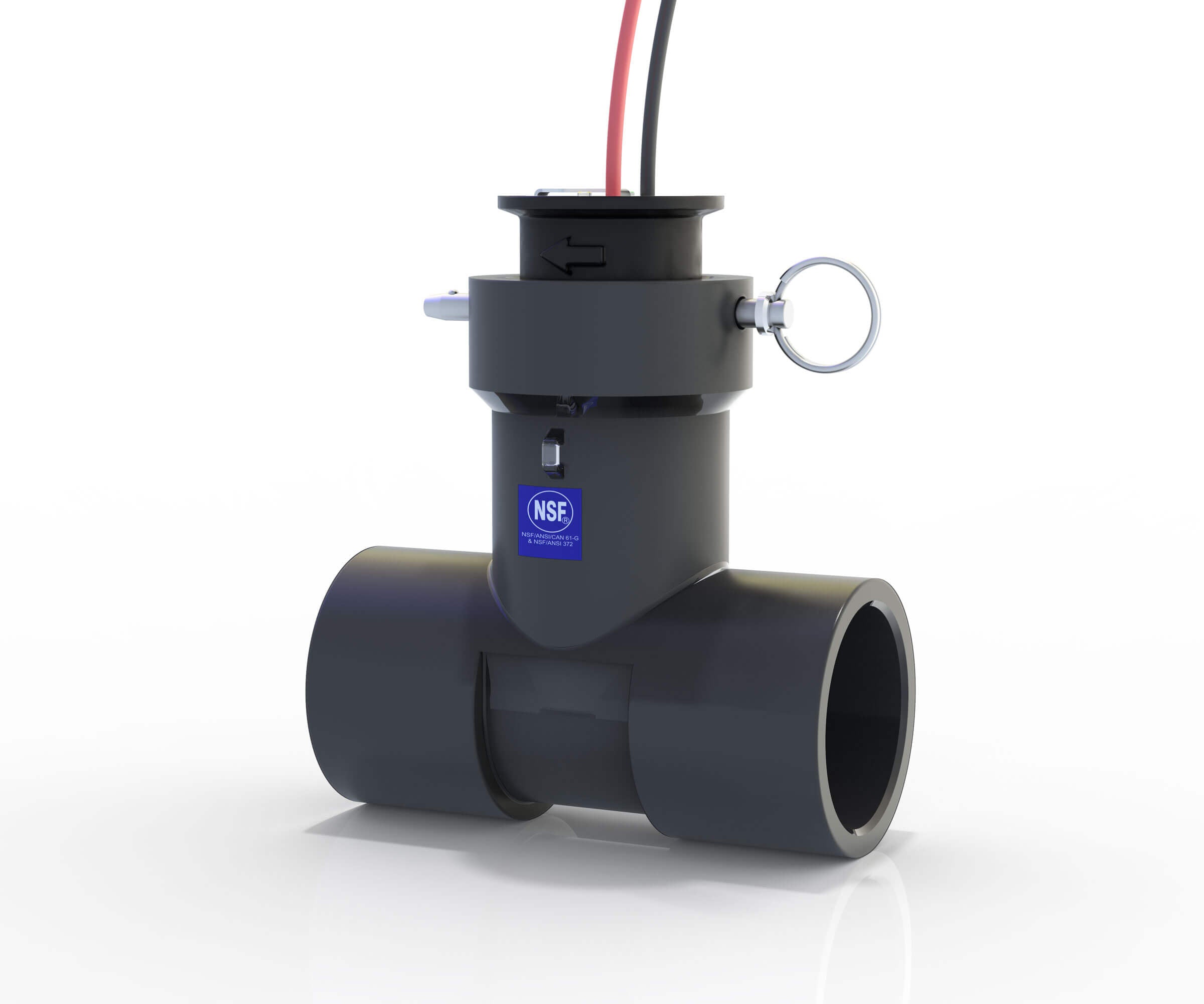 2" Ultrasonic Flow Sensor with PVC Tee, Socket