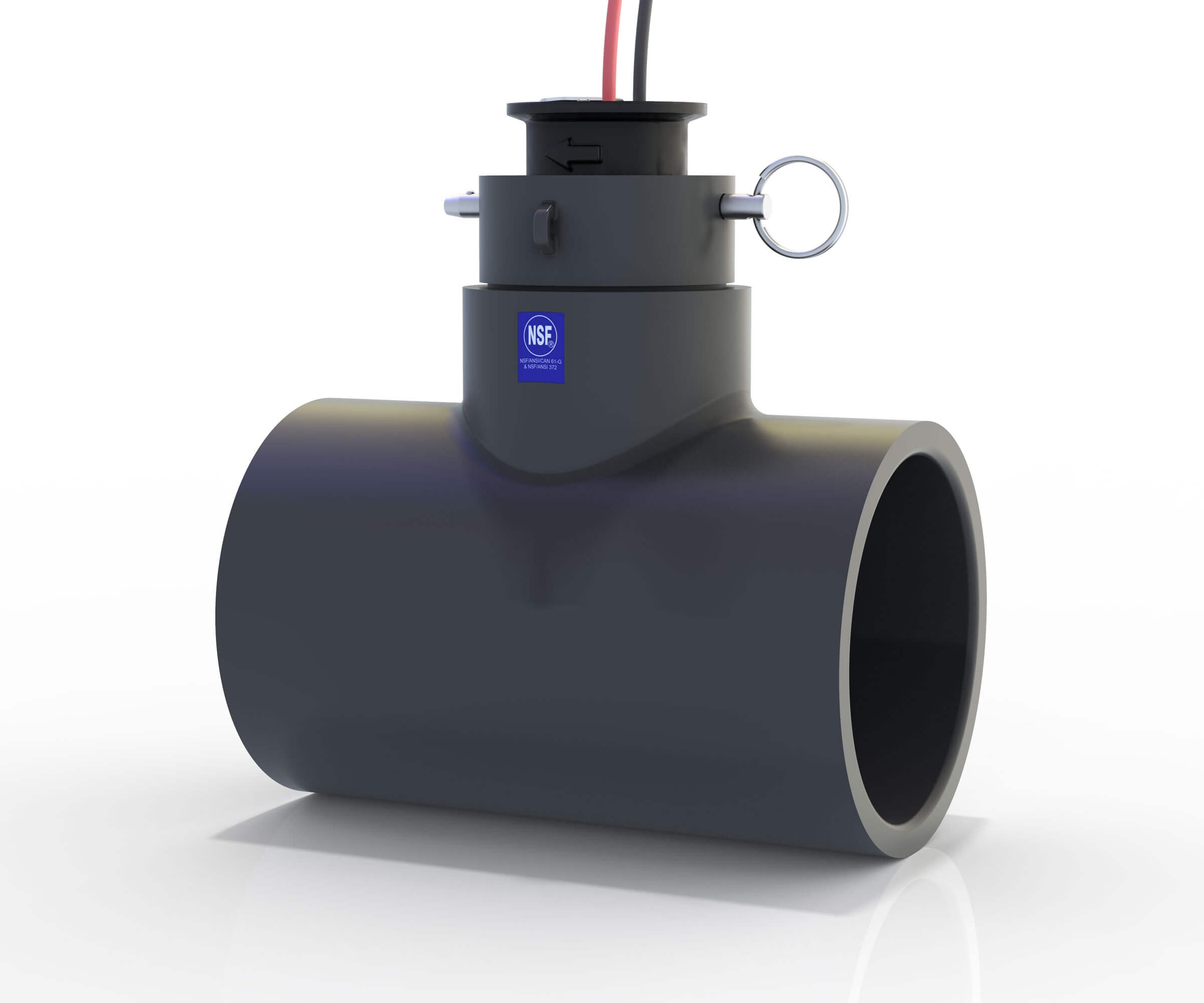 3" Ultrasonic Flow Sensor with PVC Tee, Socket
