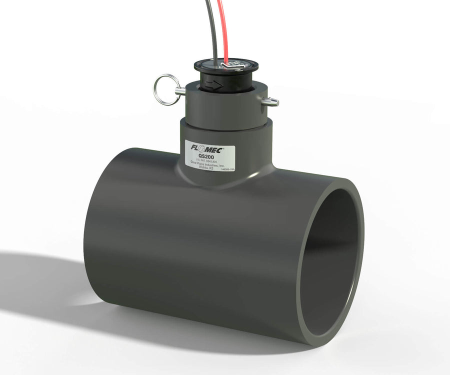 4" Ultrasonic Flow Sensor with PVC Tee, Socket