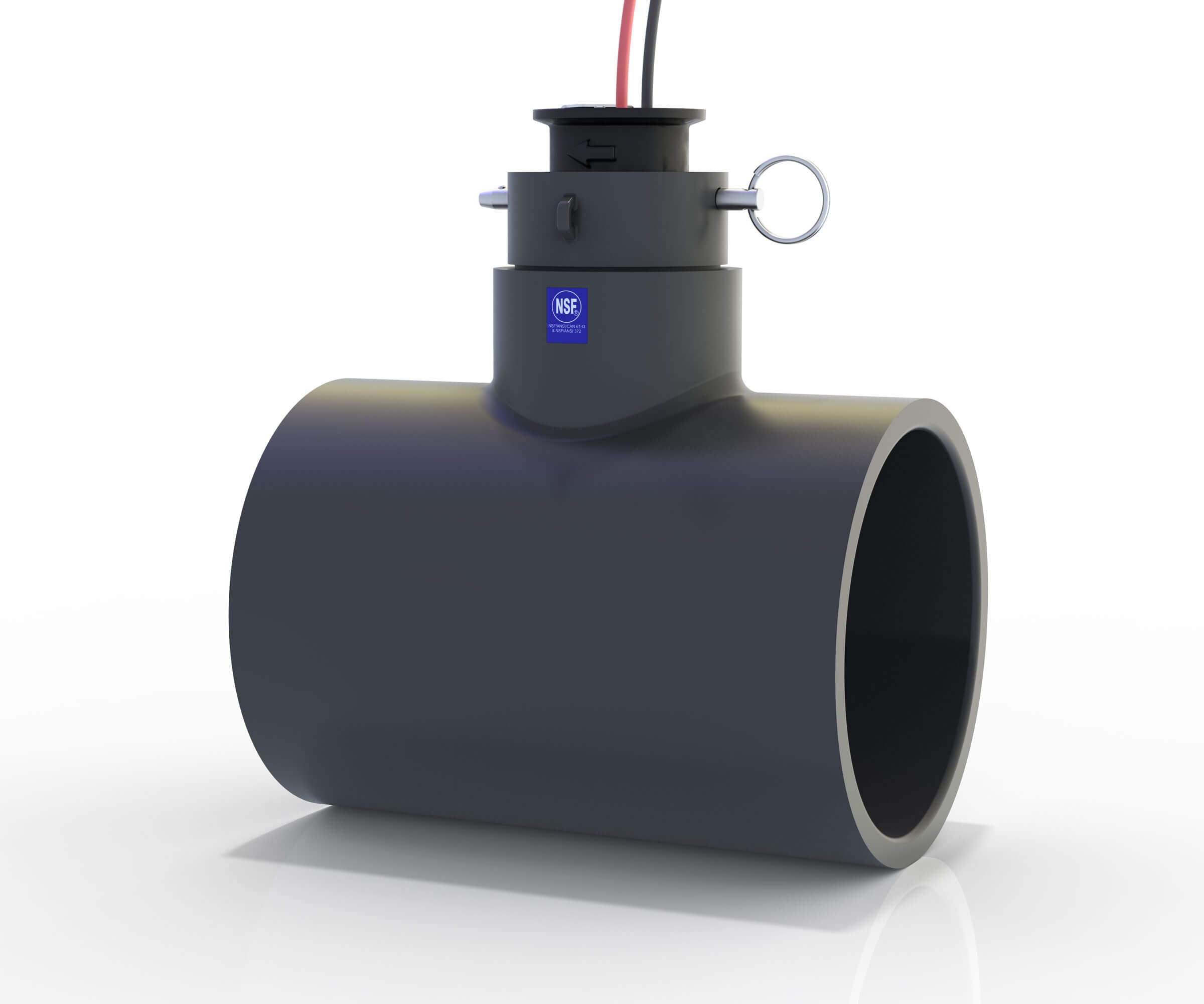4" Ultrasonic Flow Sensor with PVC Tee, Socket