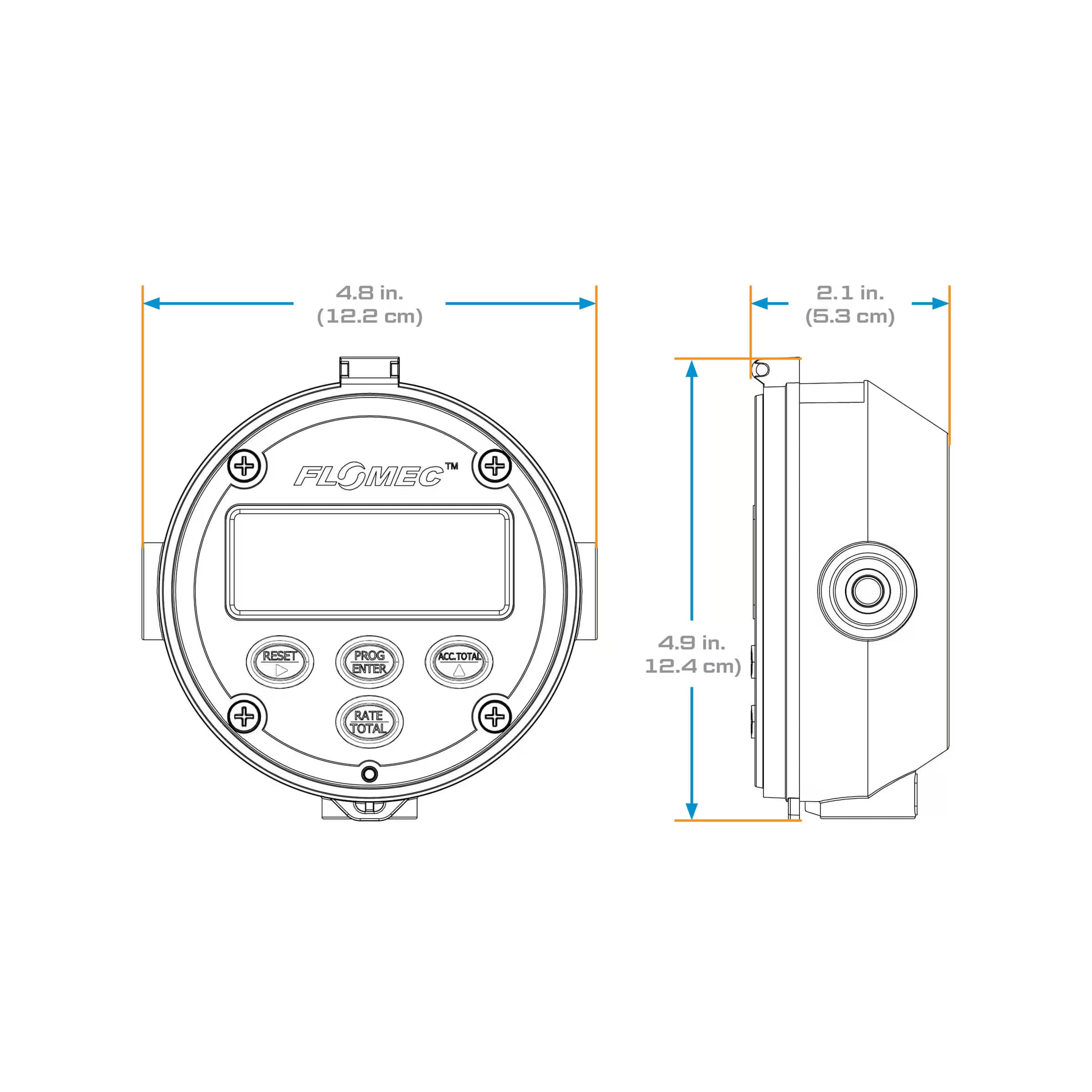 RT14 Transmitter with Built-In Digital Display, Meter Mount, Safe Area Only