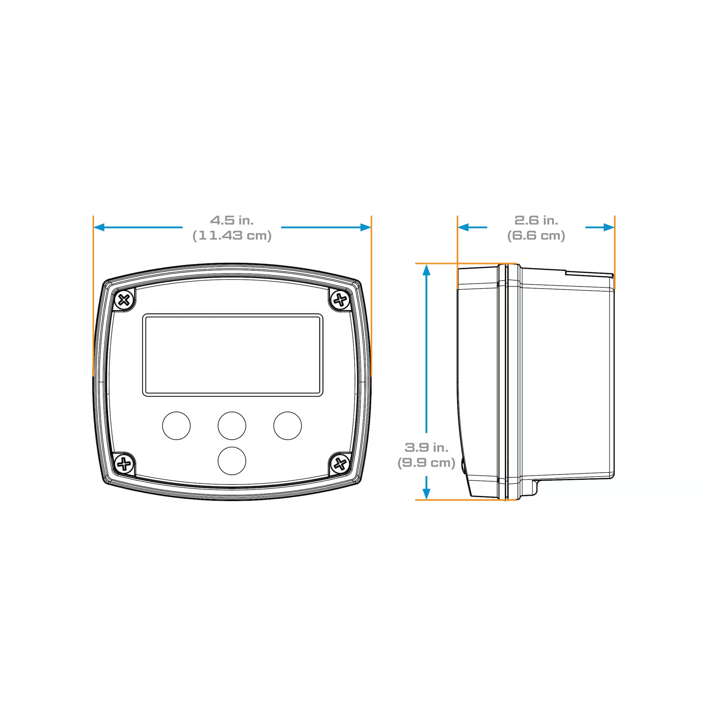 RT40 Nylon (GRN) Transmitter with Built-In Digital Display, Meter Mount
