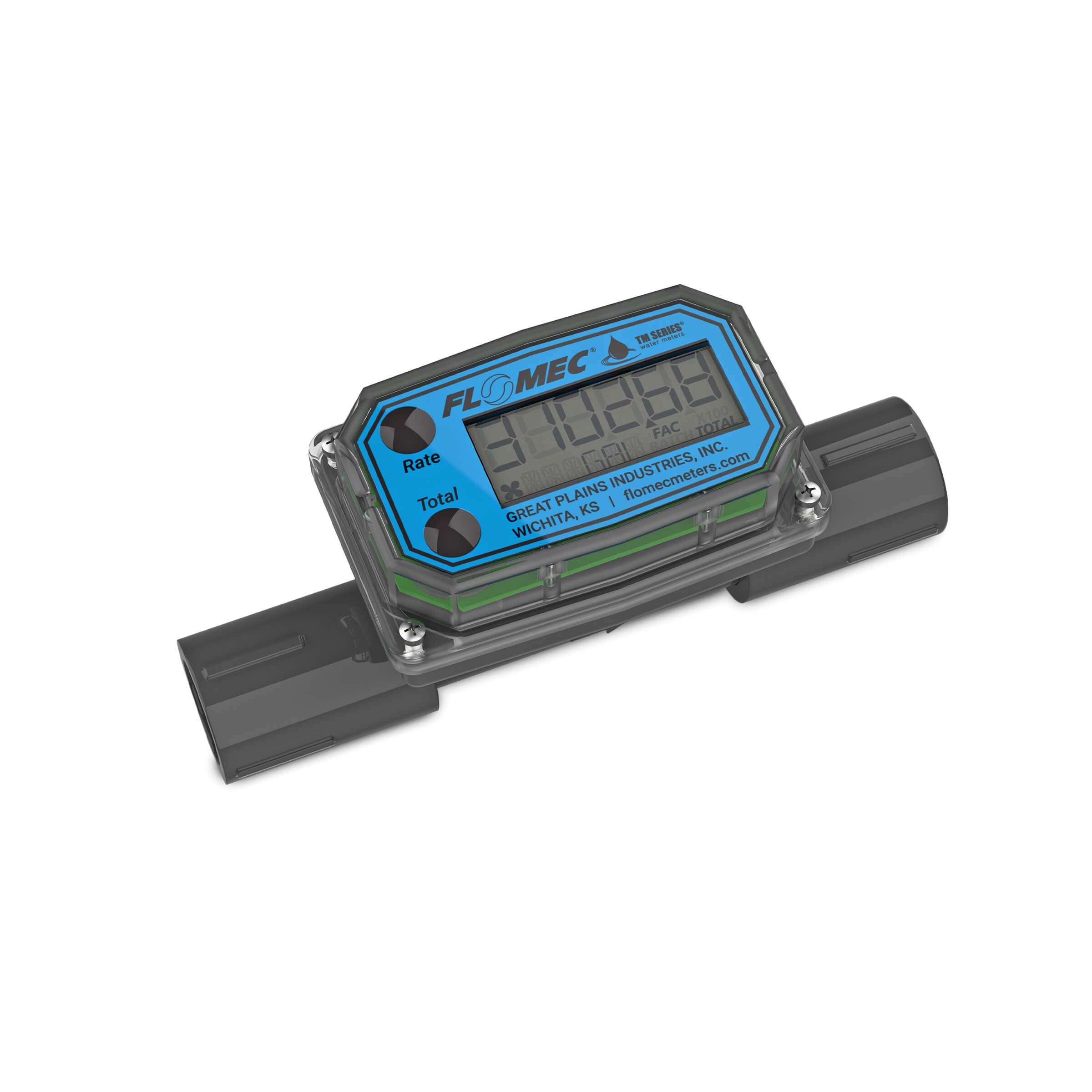 1/2" Turbine PVC NPT Flow Meter with Digital Display