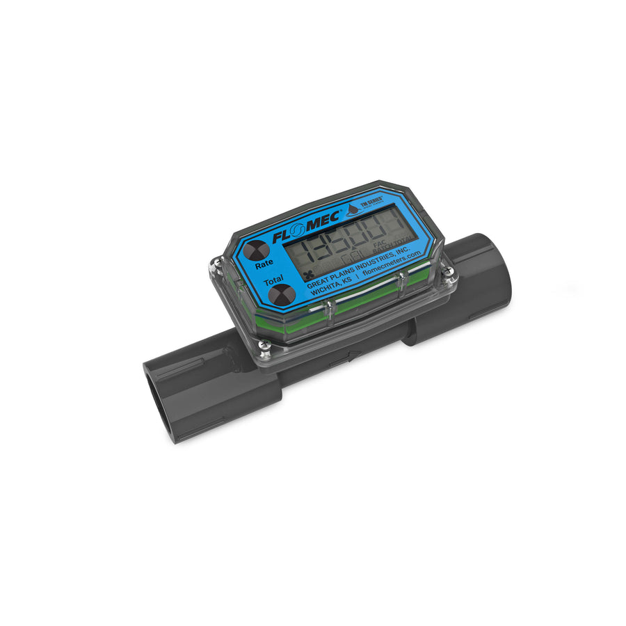 3/4" Turbine PVC NPT Flow Meter with Digital Display