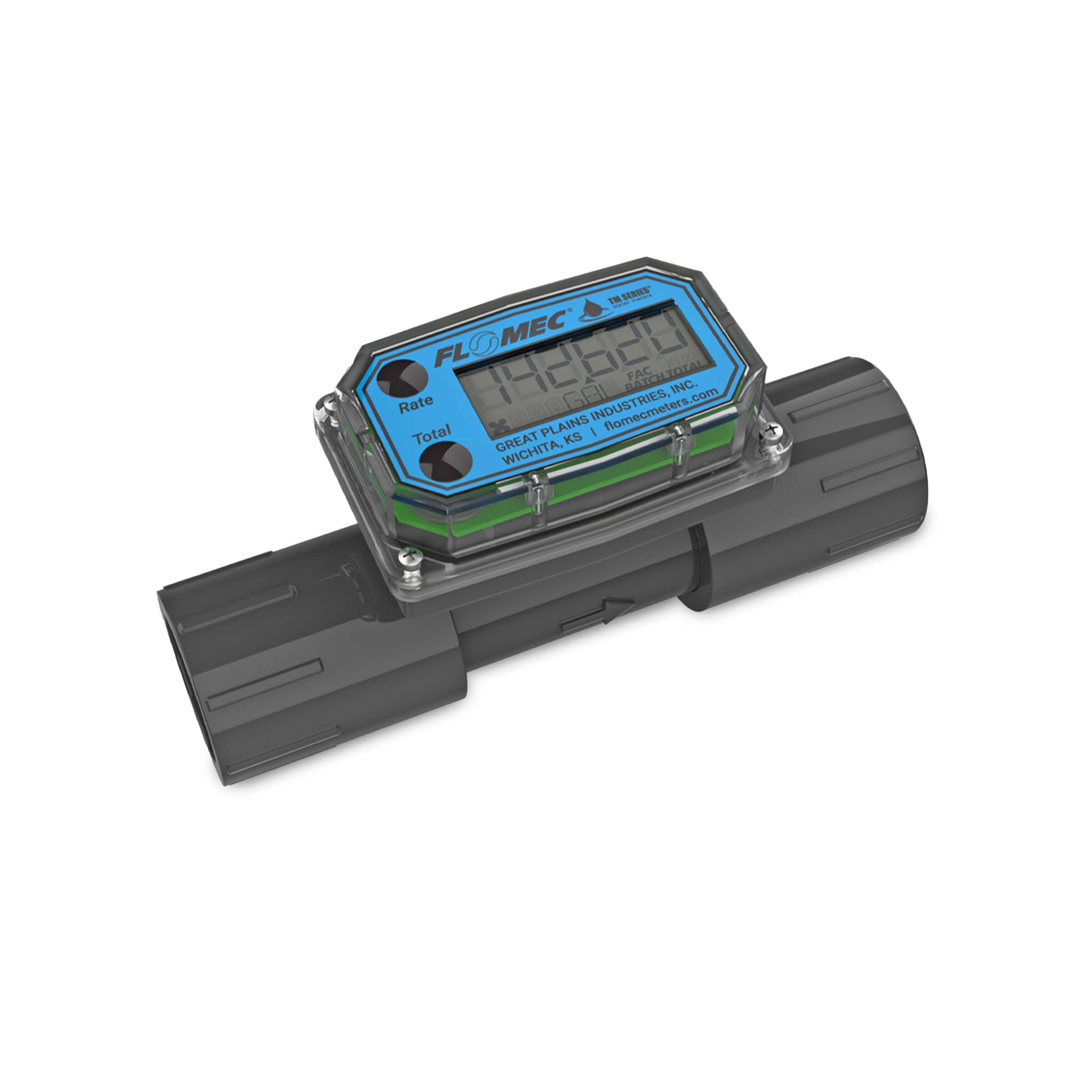 1" Turbine PVC NPT Flow Meter with Digital Display