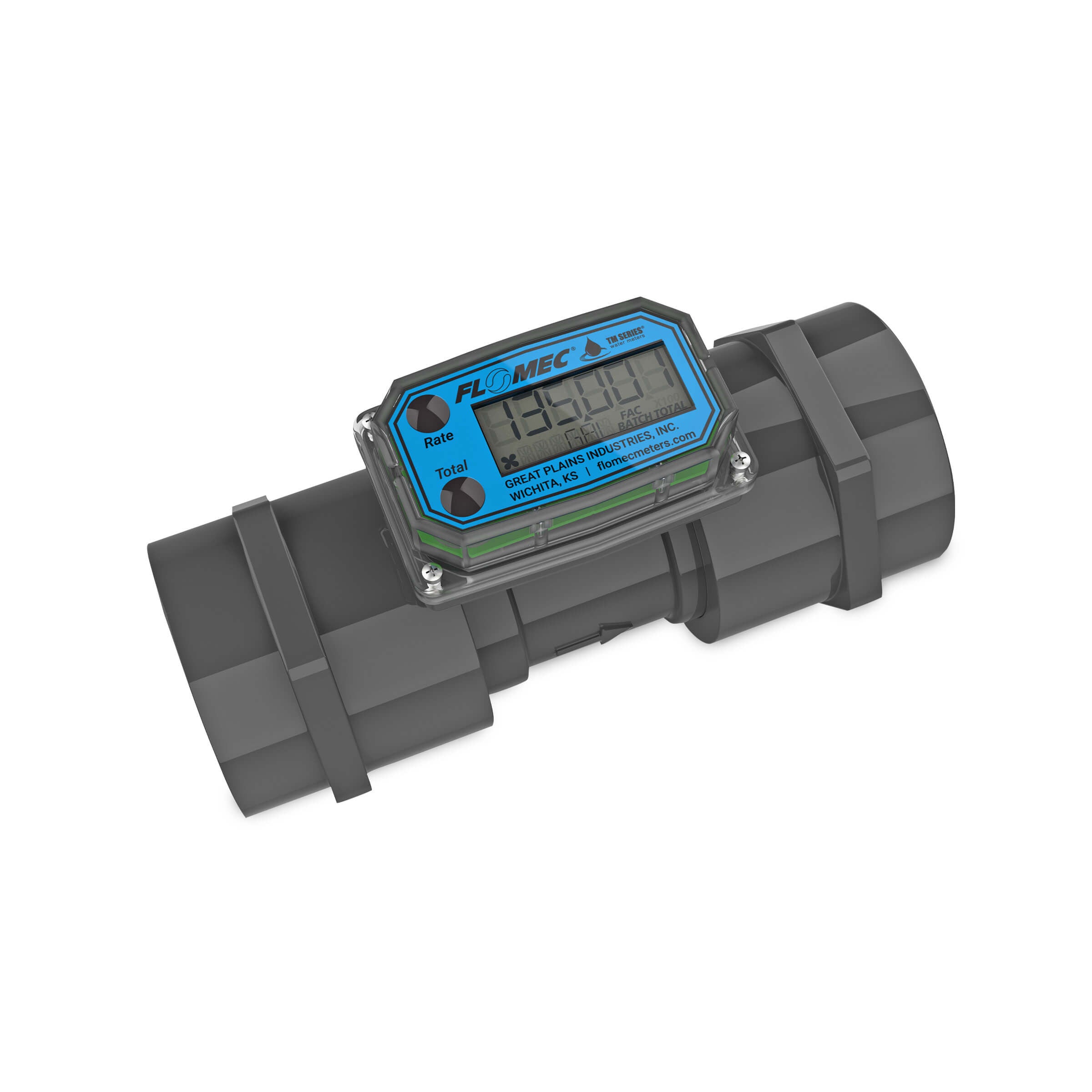 2" Turbine PVC NPT Flow Meter with Digital Display