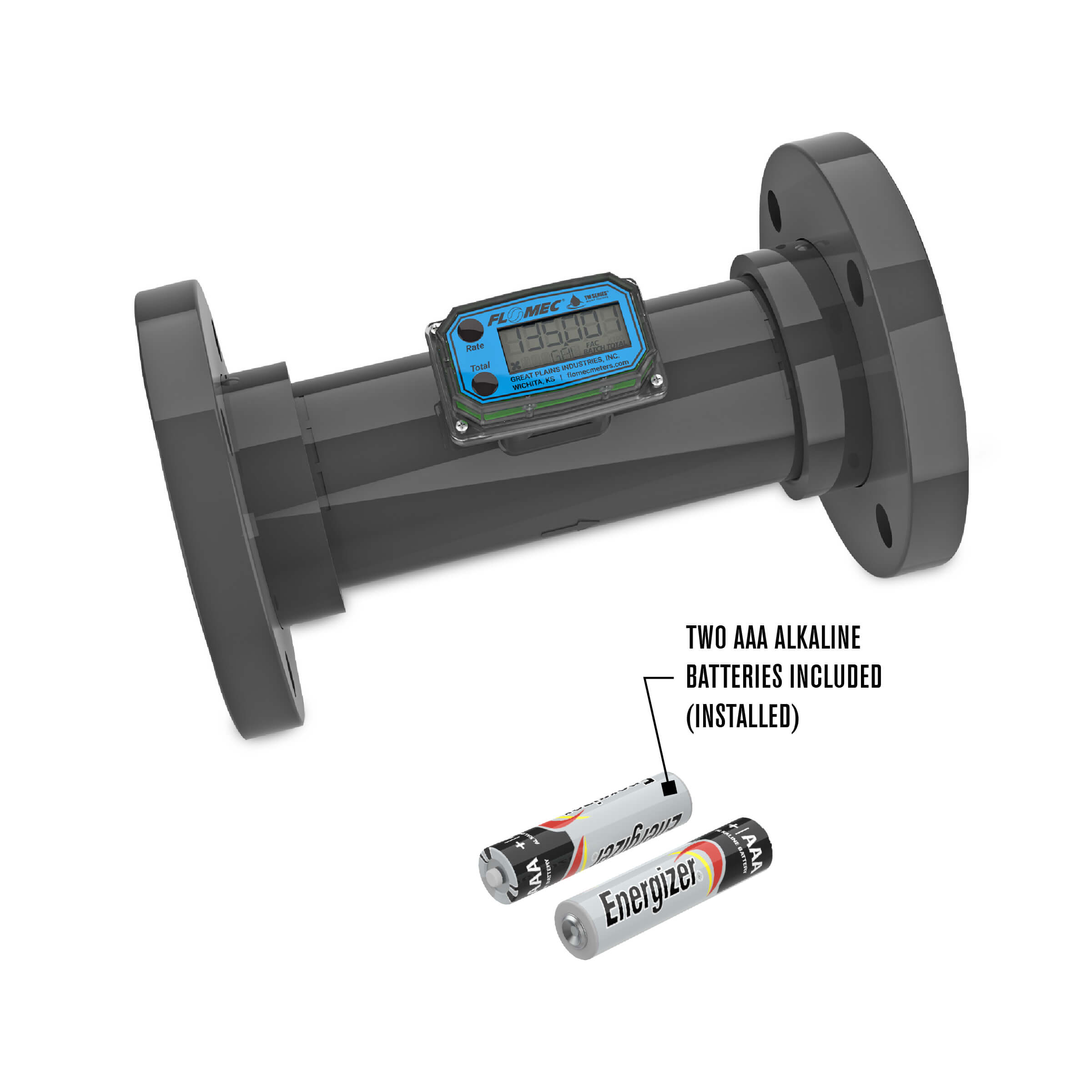3" Turbine PVC #150 ANSI Flange Flow Meter with Digital Display