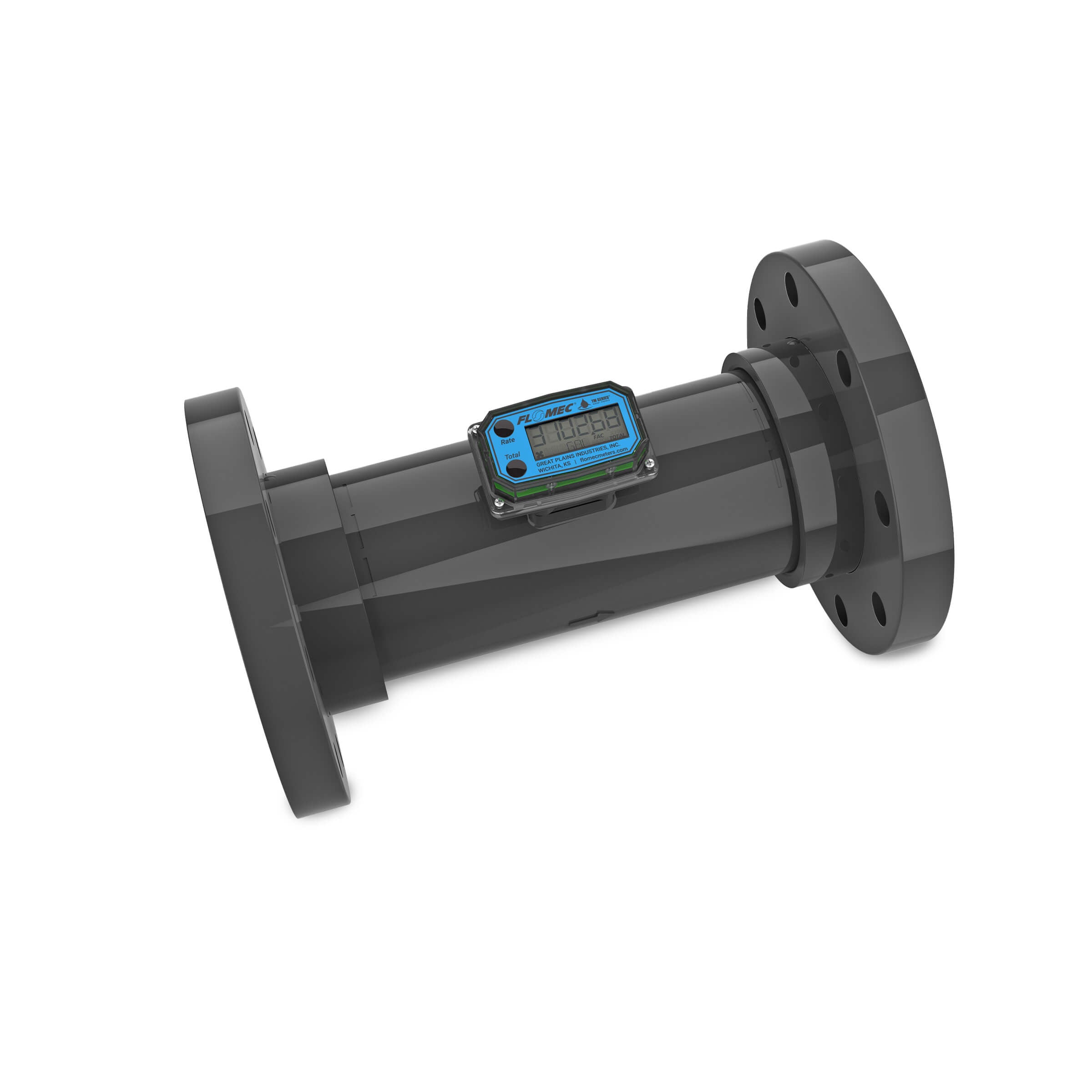 4" Turbine PVC #150 ANSI Flange Flow Meter with Digital Display