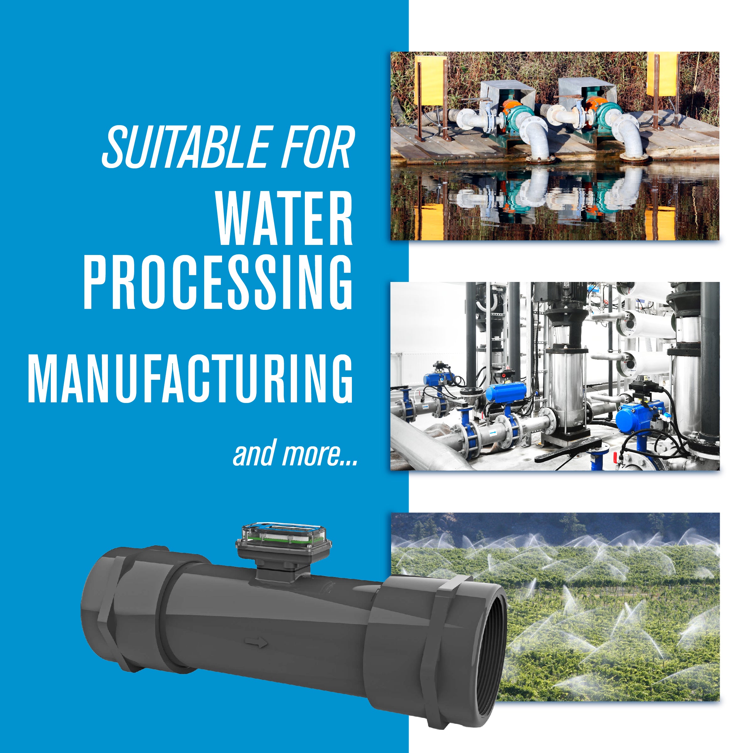 4" Turbine PVC NPT Flow Meter with Digital Display