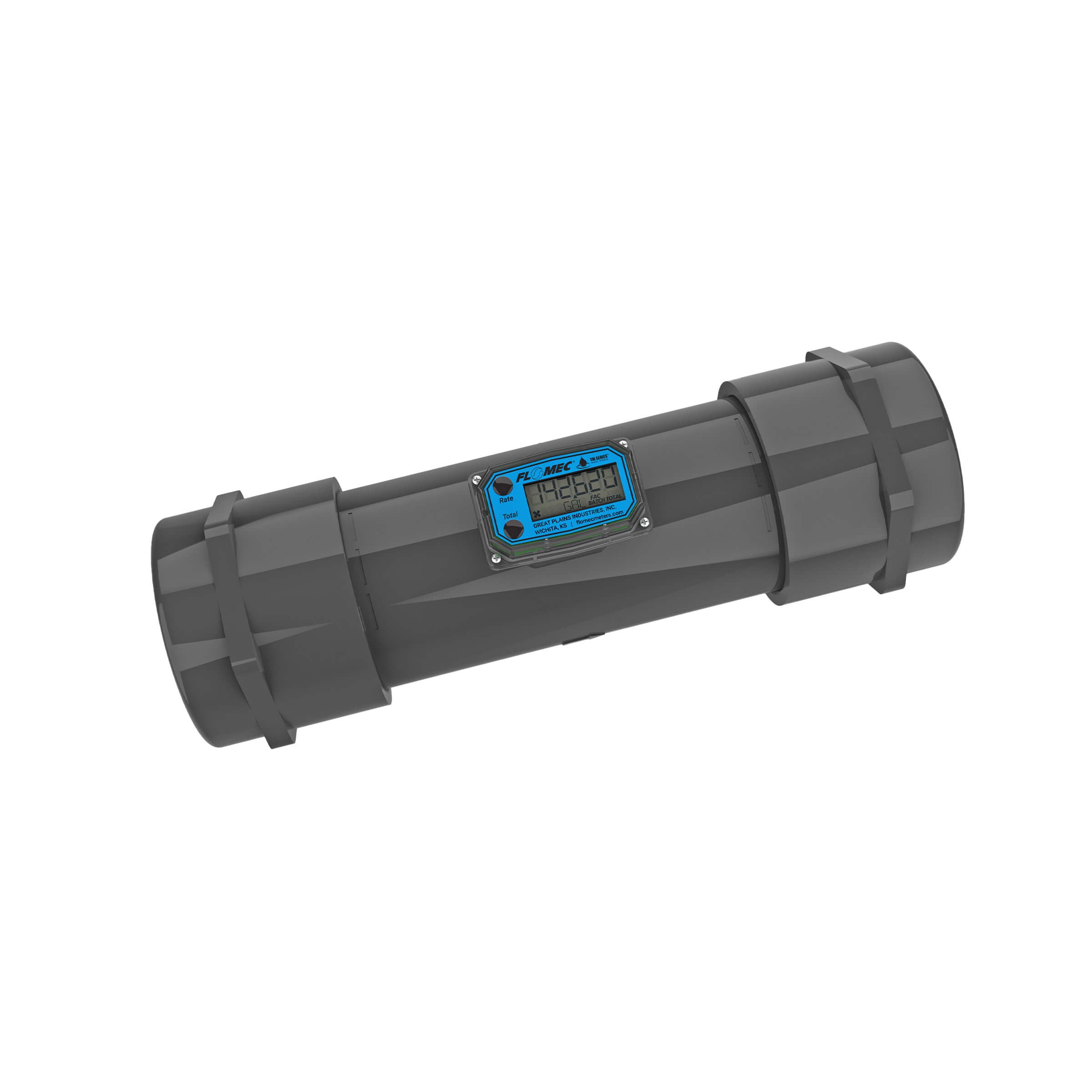 4" Turbine PVC NPT Flow Meter with Digital Display