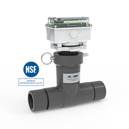 1" Ultrasonic Flow Meter with Digital Display, Schedule 80 PVC Tee, NPT (Female)
