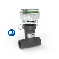 1" Ultrasonic Flow Meter with Digital Display, Schedule 80 PVC Tee, Socket