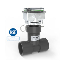 1-1/2" Ultrasonic Flow Meter with Digital Display, Schedule 80 PVC Tee, Socket