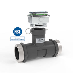 2" Ultrasonic Flow Meter with Digital Display, Schedule 80 PVC Tee, NPT (Female)