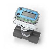 2" Ultrasonic Flow Meter with Digital Display, Schedule 80 PVC Tee, Socket