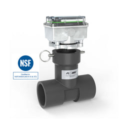 2" Ultrasonic Flow Meter with Digital Display, Schedule 80 PVC Tee, Socket