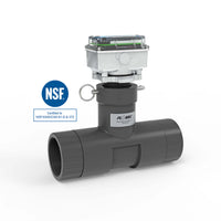2" Ultrasonic Flow Meter with Digital Display, Schedule 80 PVC Tee, BSPT (Female)