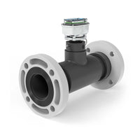 3" Ultrasonic Flow Meter with Digital Display, Schedule 80 PVC Tee, ANSI Flange