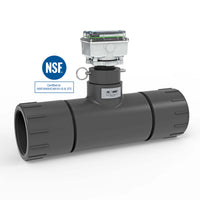 3" Ultrasonic Flow Meter with Digital Display, Schedule 80 PVC Tee, NPT (Female)