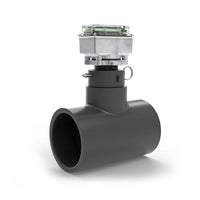 3" Ultrasonic Flow Meter with Digital Display, Schedule 80 PVC Tee, Socket