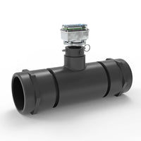 4" Ultrasonic Flow Meter with Digital Display, Schedule 80 PVC Tee, NPT (Female)