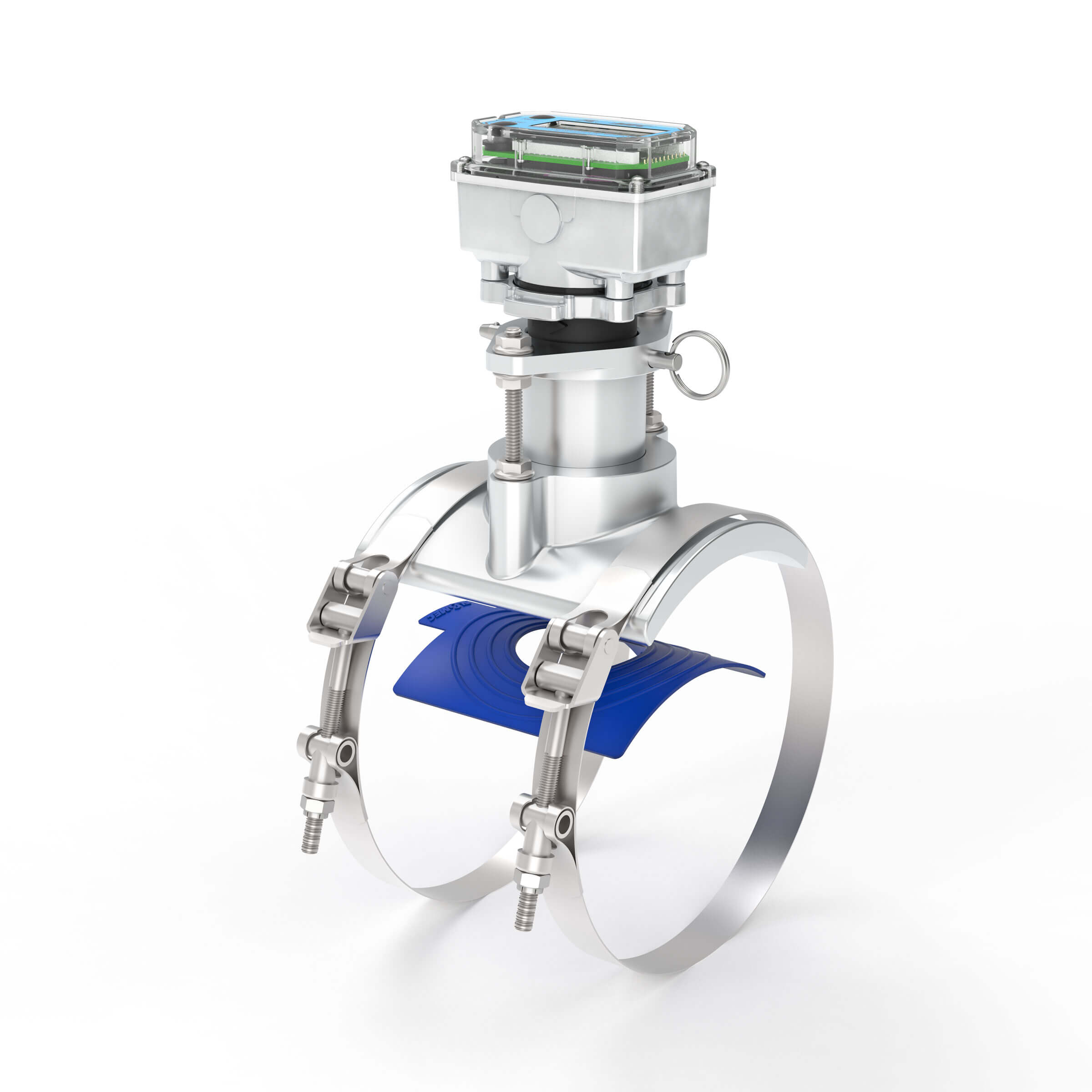 6" Ultrasonic Flow Meter with Digital Display, Saddle for Plastic Irrigation Pipe (PIP)