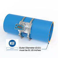 8" Ultrasonic Flow Meter with Digital Display, Saddle for Plastic Irrigation Pipe (PIP)