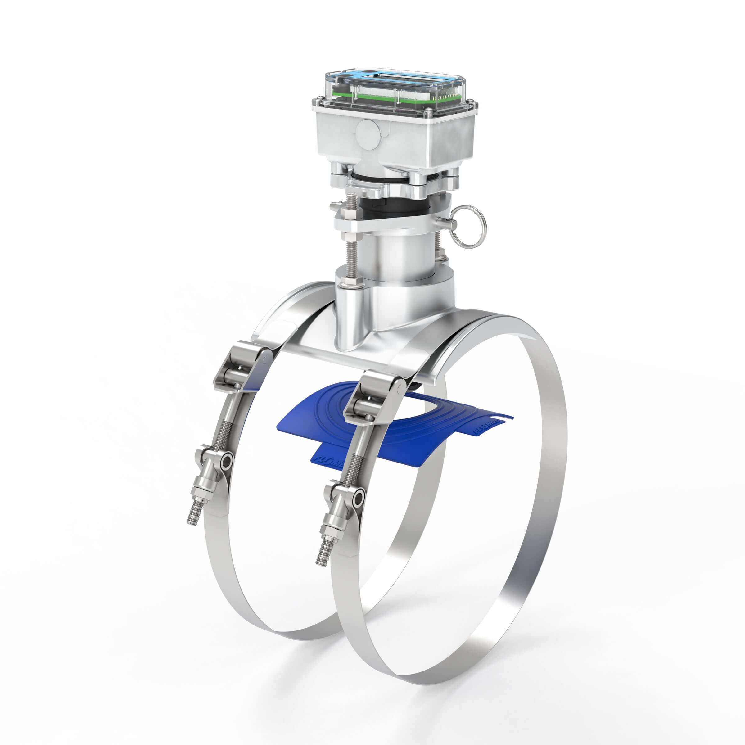 8" Ultrasonic Flow Meter with Digital Display, Saddle for Tube Pipe
