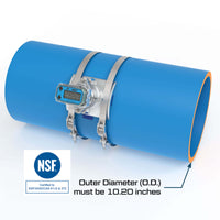 10" Ultrasonic Flow Meter with Digital Display, Saddle for Plastic Irrigation Pipe (PIP)