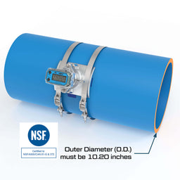 10" Ultrasonic Flow Meter with Digital Display, Saddle for Plastic Irrigation Pipe (PIP)