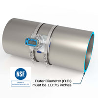 10" Ultrasonic Flow Meter with Digital Display, Saddle for NPS IPS Pipe