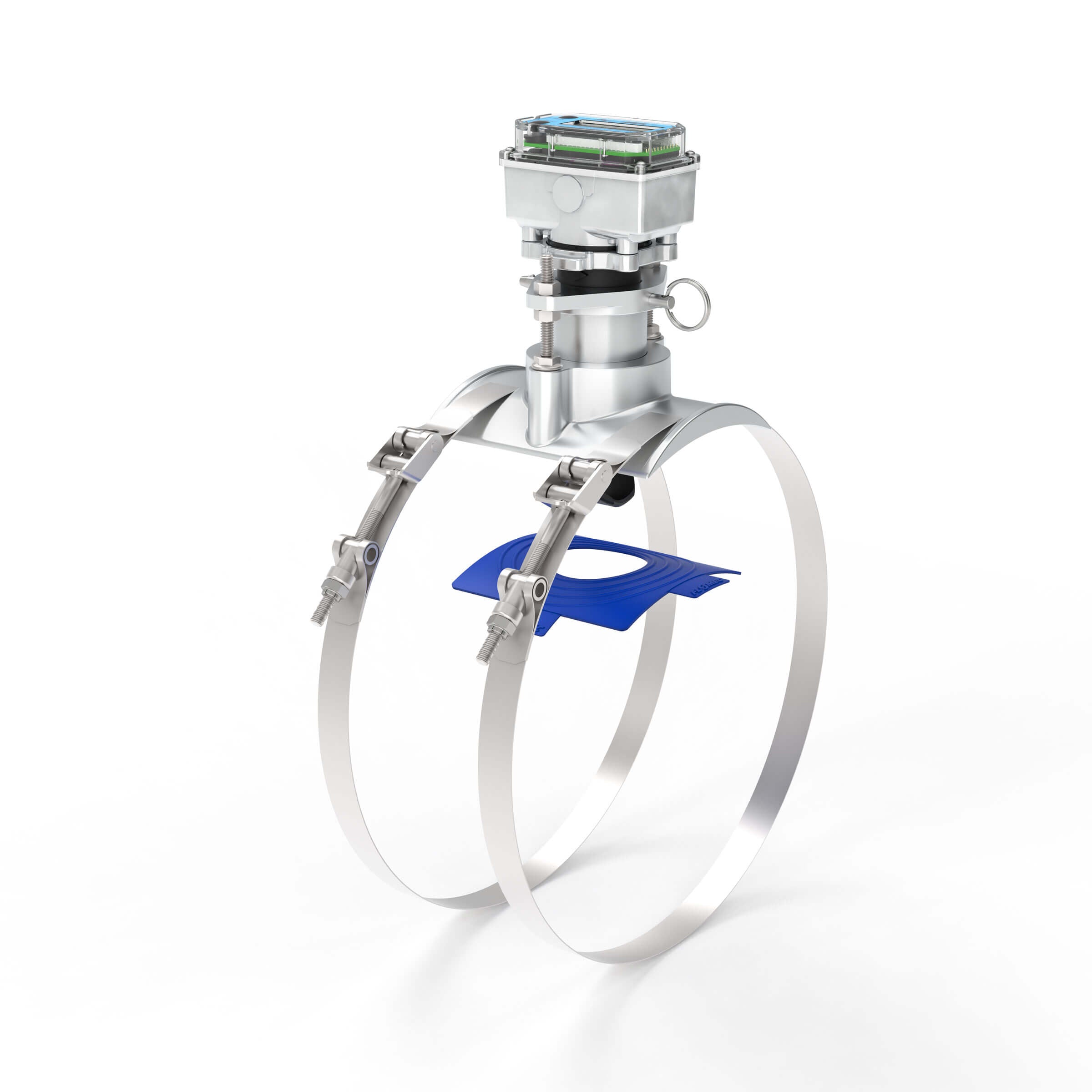 10" Ultrasonic Flow Meter with Digital Display, Saddle for Tube Pipe