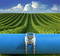 12" Ultrasonic Flow Meter with Digital Display, Saddle for Plastic Irrigation Pipe (PIP)