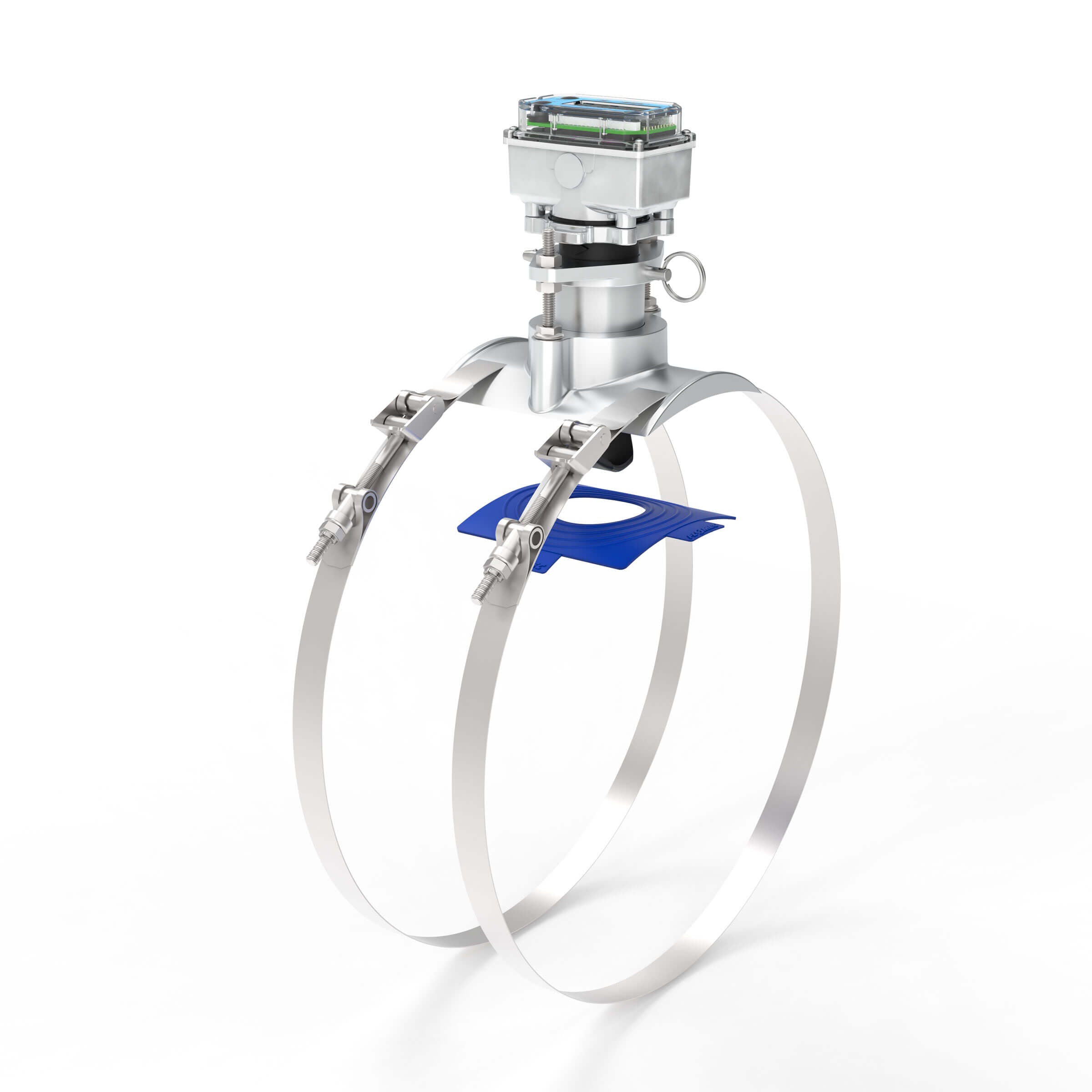 12" Ultrasonic Flow Meter with Digital Display, Saddle for NPS IPS Pipe