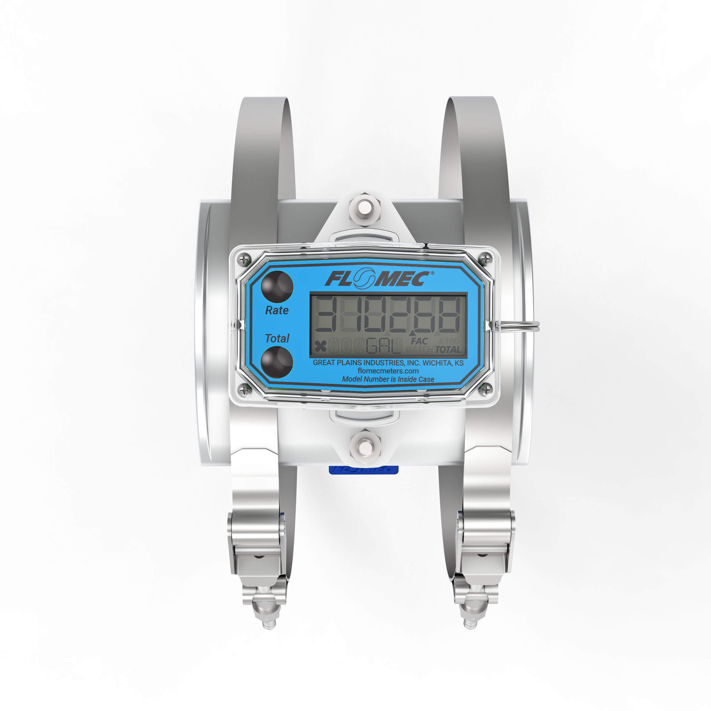 12" Ultrasonic Flow Meter with Digital Display, Saddle for Plastic Irrigation Pipe (PIP)